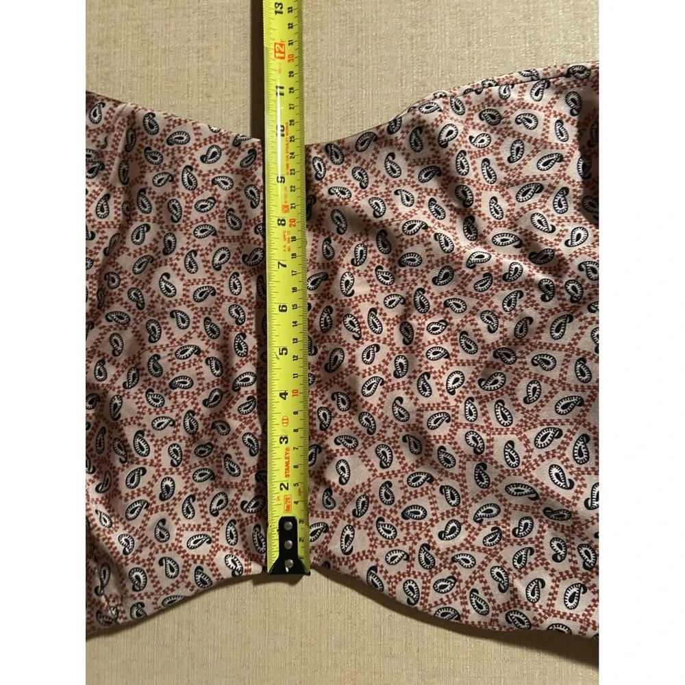 Vintage 70s 80s Cole of California Paisley One Piece Swimsuit Brown Red V-Neck